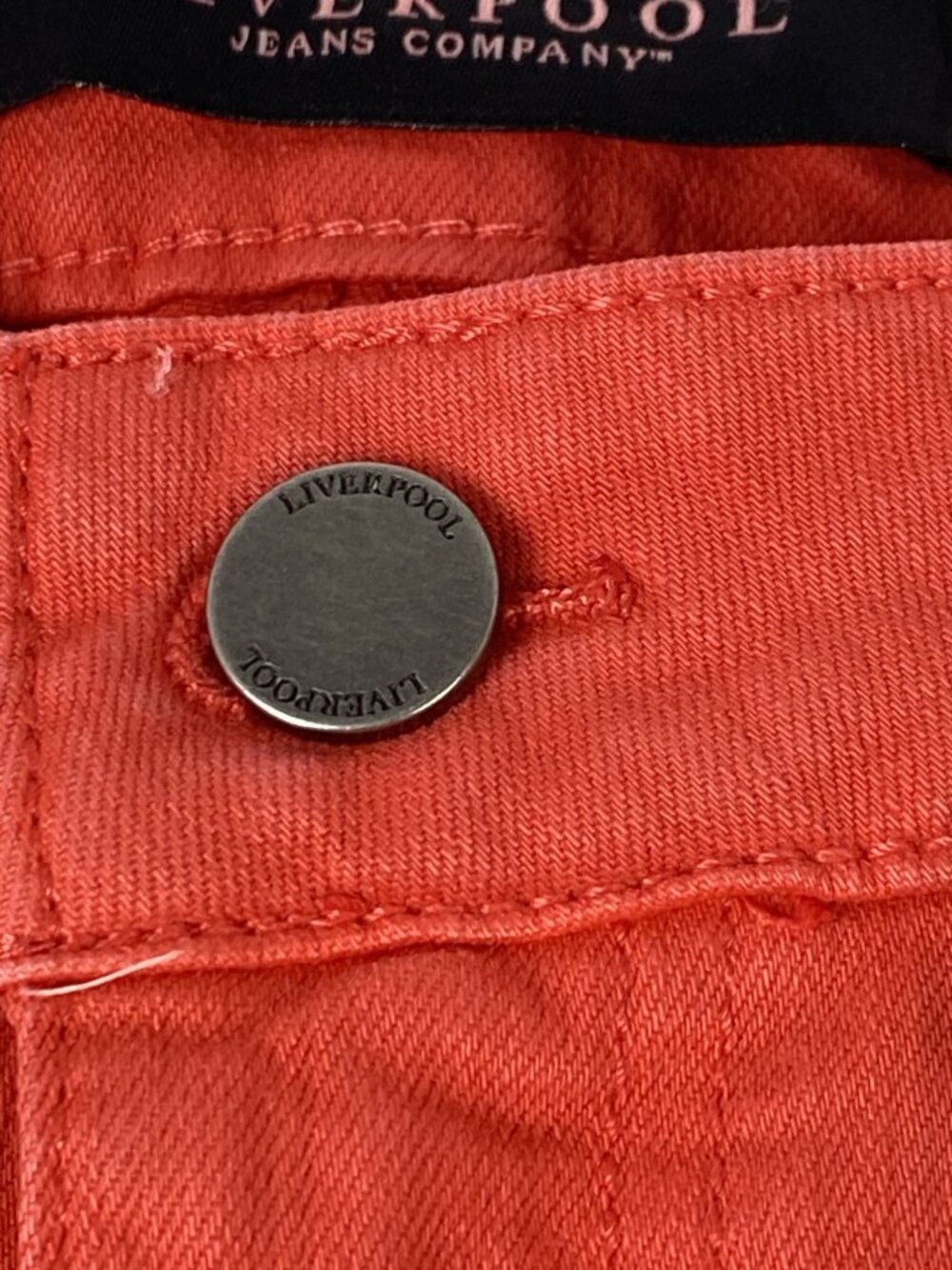 NWT Liverpool Women's Bittersweet Coral Cami-Crop Jeans Size 2/26 - Picture 6 of 16